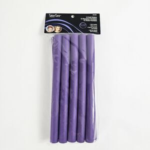 Salon Care Set of 10 Soft Rollers Purple 10 x 13/16 NWT